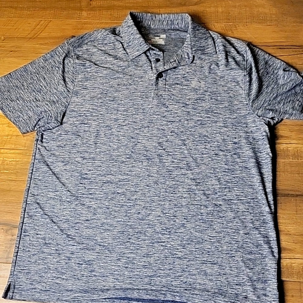 Mens Heat Gear Under Armour Polo Shirt Sz L